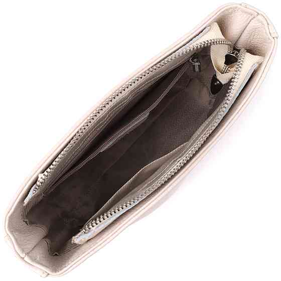 Повсякденна плечова сумка з натуральної шкіри Vintage 22915 Білий Київ