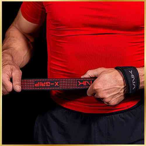 Лямки для тяги VNK Gel Black, ремені для силових тренувань і станової тяги Київ