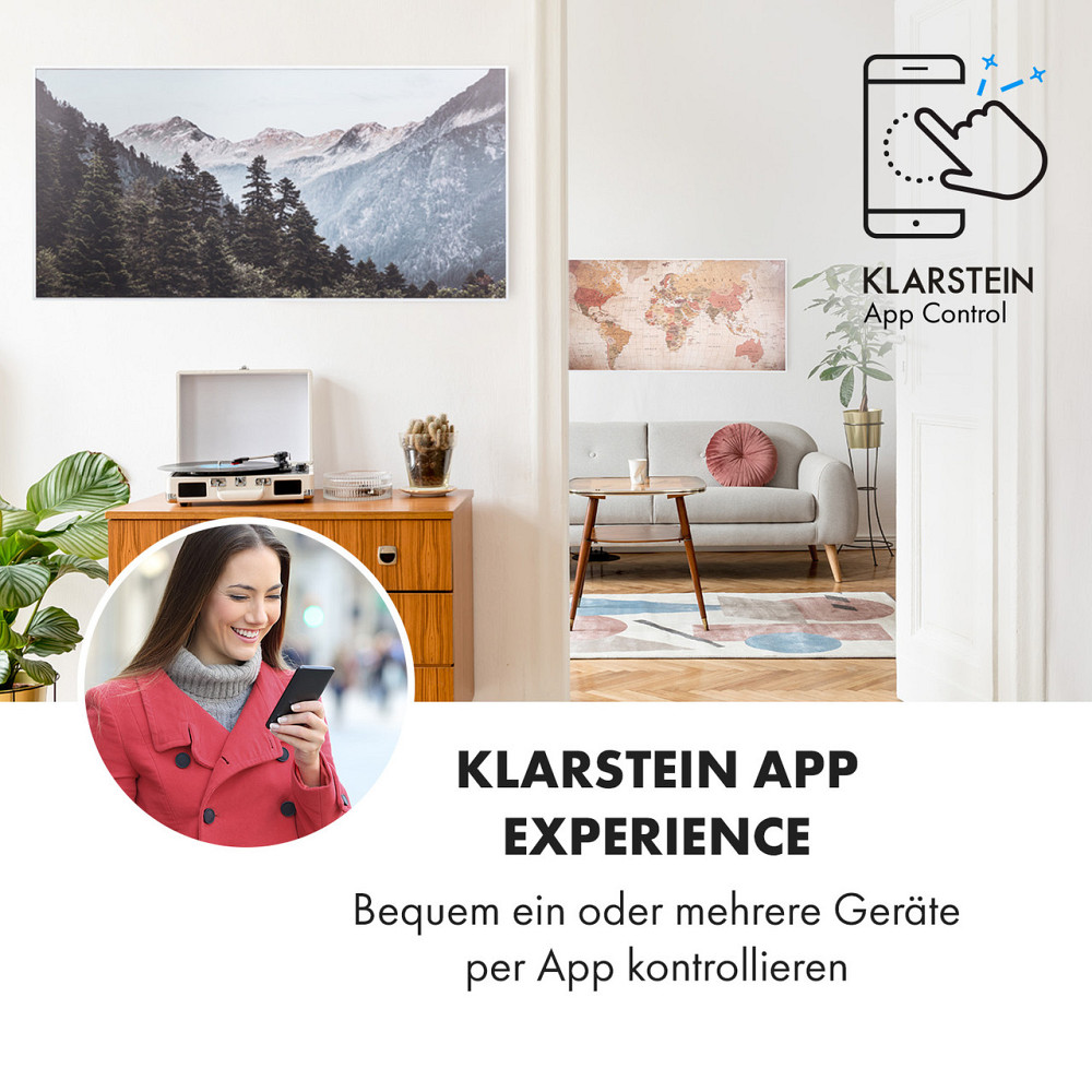 Умный инфракрасный обогреватель Wonderwall Air Art 120x60 см, 700 Вт, настенная установка, приложение, Ровно - изображение 2