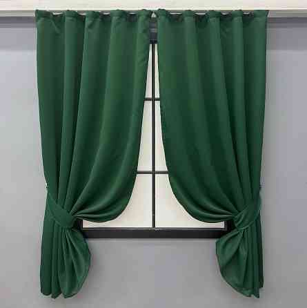 Комплект штор коротких VR-Textil Bagema Rvs № 1475ш 130х170 см 2 шт Зелений (35-0352) Київ