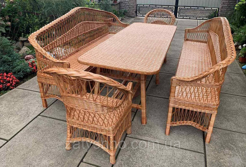Большой плетеный набор из лозы с диванами Киев - изображение 10