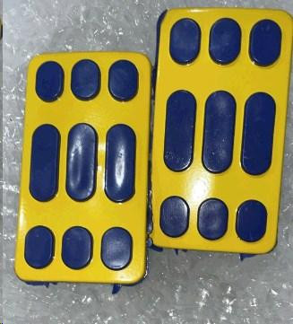 Резинки подножек водителя мопед Дельта  (синие, металл-жёлтый) Мукачево - изображение 1