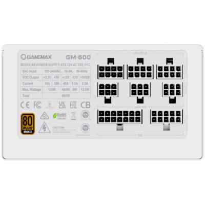 Блок питания Gamemax 600W GM-600 Modular white (GM-600 Modular white) Винница