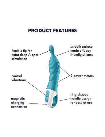 Вібратор для точки А Satisfyer A-Mazing 2 Turquoise Sex Aura Київ