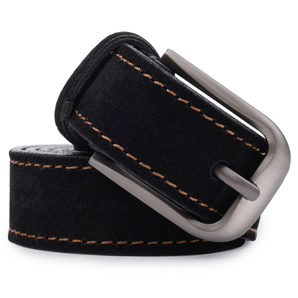 Замшевий ремінь унісекс Vintage 20781 Чорний Київ - фото 7
