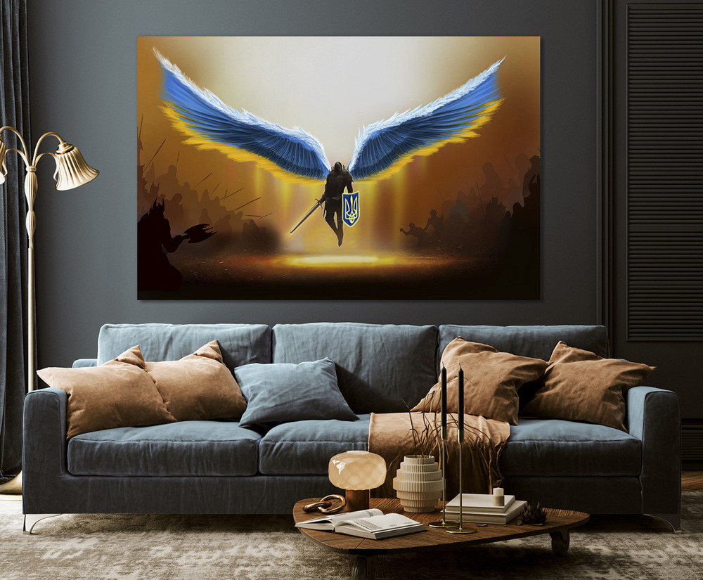 Картина полотно у вітальню / спальню  Янголи України   MLP_341 ( 60х30см ) 70x140 см Київ - фото 3