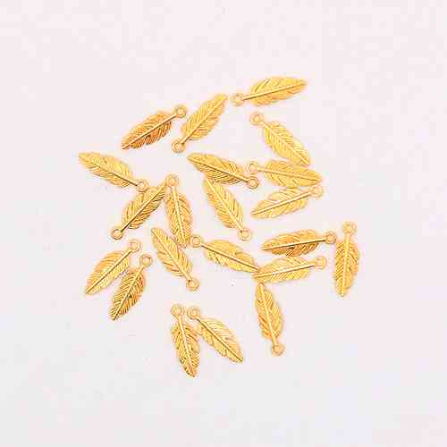 Набір підвісок металевих 80шт, шарми шармики, Пір&apos;я, старовинне золото Вінниця