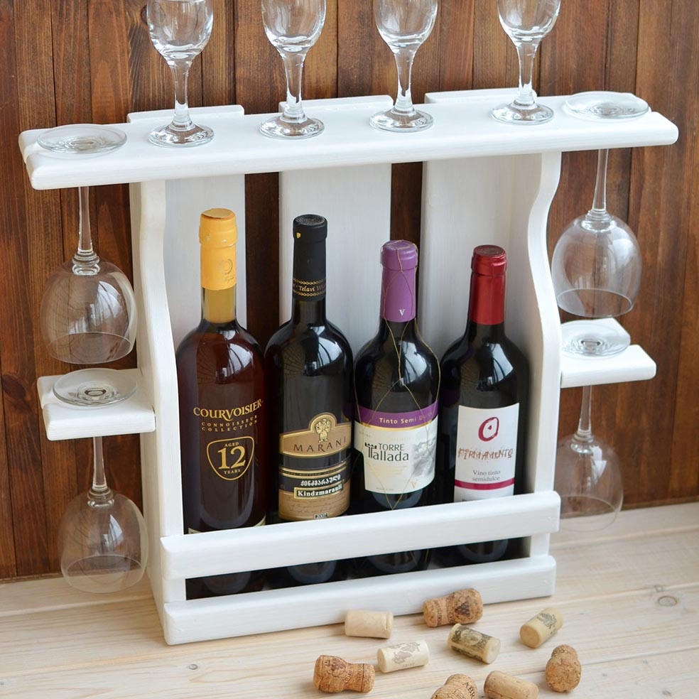 Настінна винна полиця "Накагута 4" зефір Миколаїв - фото 4