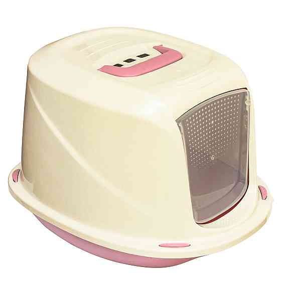 Закритий туалет Galaxy Deluxe з ручкою та фільтром для собак і котів, розмір 45 x 36 x 31.5 см Київ