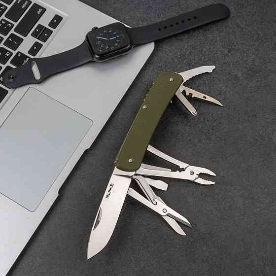 Багатофункціональний ніж Ruike Criterion L41, (8.5 см) 12C27 / G10 зелений, 22 інстр. Киев