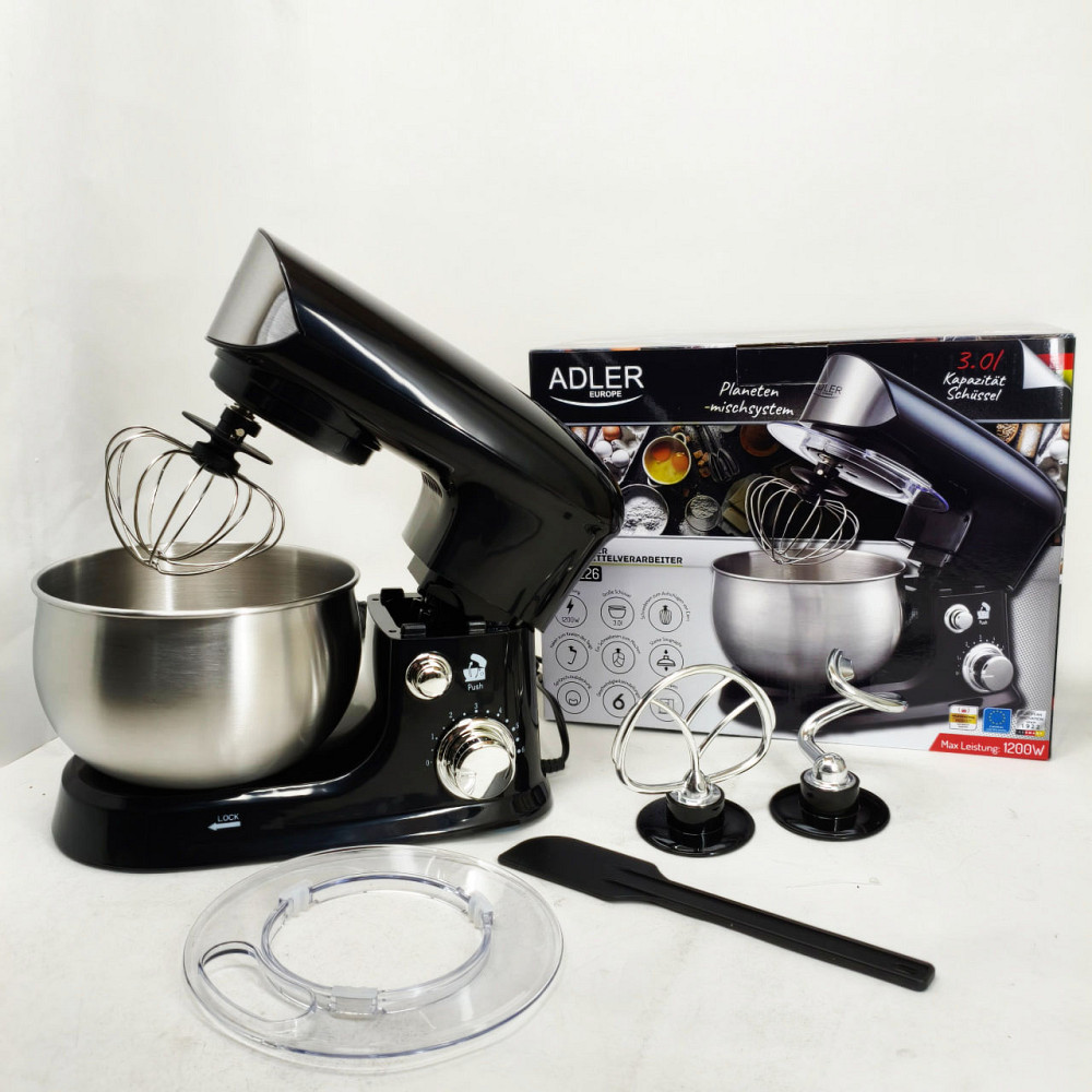 Міцний міксер, Електричний стаціонарний міксер, Кухонний тістомісильник з насадками DR-30 Львів - фото 4