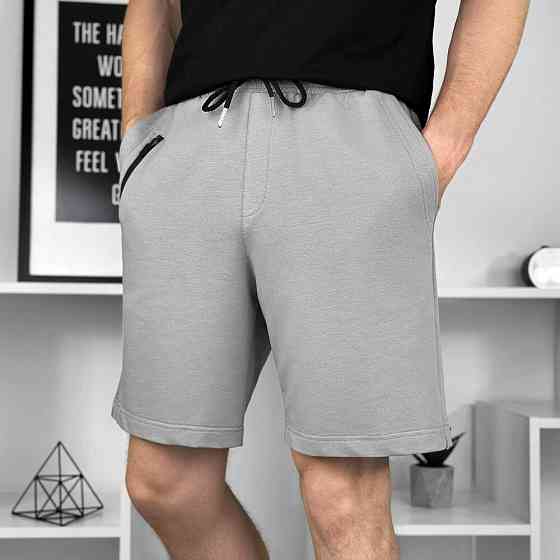 Легкі однотонні сталеві чоловічі шорти Pobedov Griz Київ