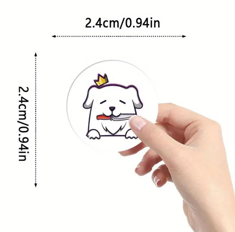 Наклейки стикеры с рисунками смешных животных. Водонепроницаемые виниловые наклейки набор рулон 500  Киев - изображение 2