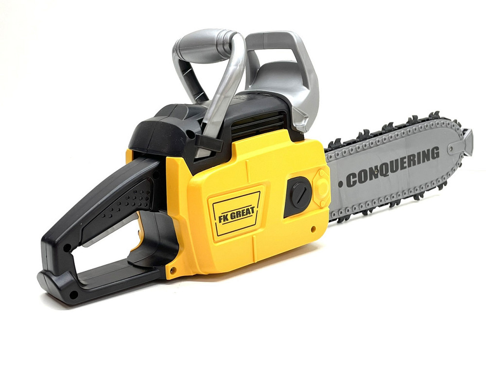 Бензопила іграшкова автоматичне обертання ланцюга зук Жовто-чорна (T001) Чернігів - фото 5