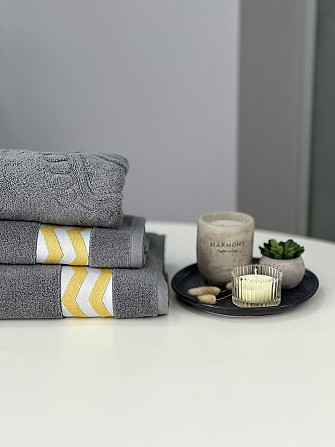Комплект махрових рушників з дизайном + килимок для ніг Ideal Textile Чернівці - фото 9