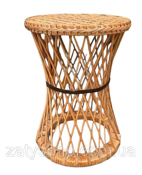 Високий плетений стіл круглий Київ - фото 1