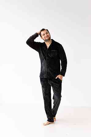 Чоловічий велюровий домашній костюм на гудзиках S Харків