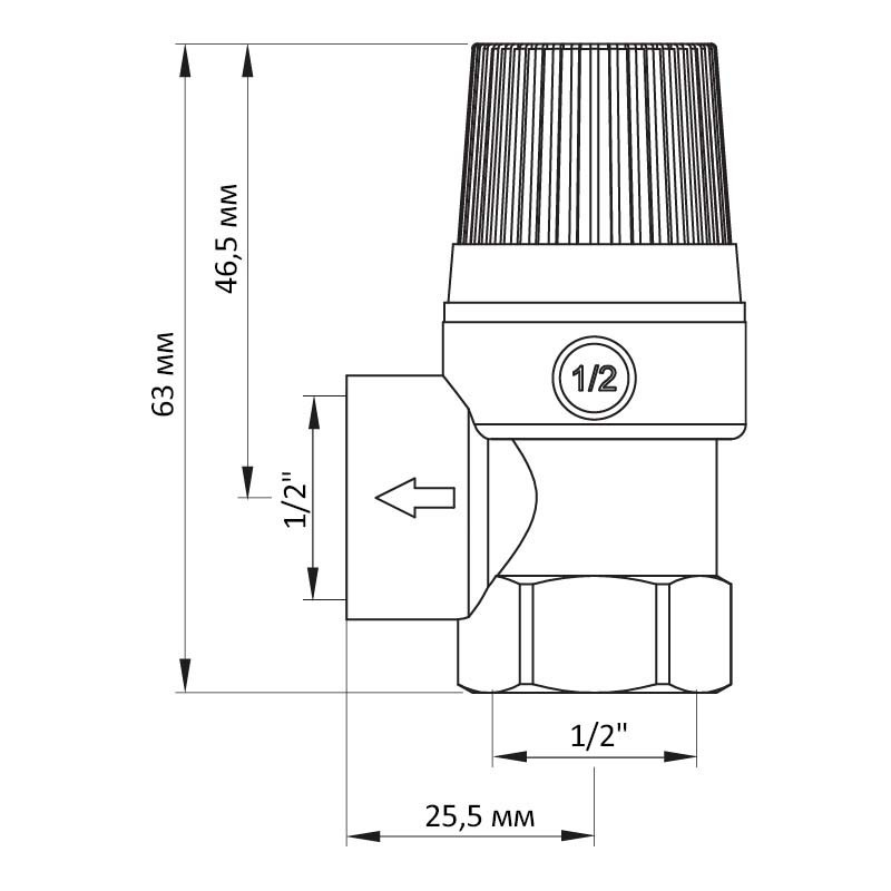 Предохранительный клапан 3BAR Koer KR.1260 (KR2680) Киев - изображение 2