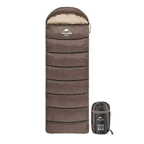 Спальник з капюшоном Naturehike U150 NH20MSD07, (11°C), правий, коричневий Київ
