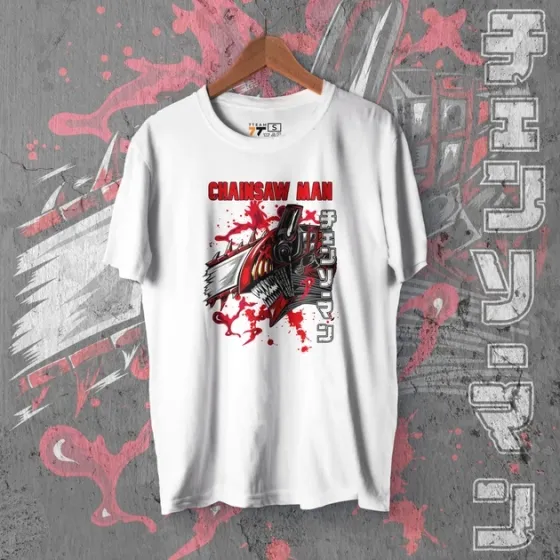 Футболка для подростка мальчика с принтом Человек Бензопила Денджи 4 WE Размер 160 Anime10487 Днепр