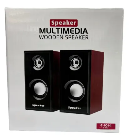 Музичні колонки для комп'ютера 2.0 D-092, дерево, USB живлення, Mini Jack AUX, мікрофон Київ