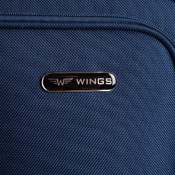 Валіза тканинна WINGS 206 велика темно-синя 2 колеса Київ - фото 4