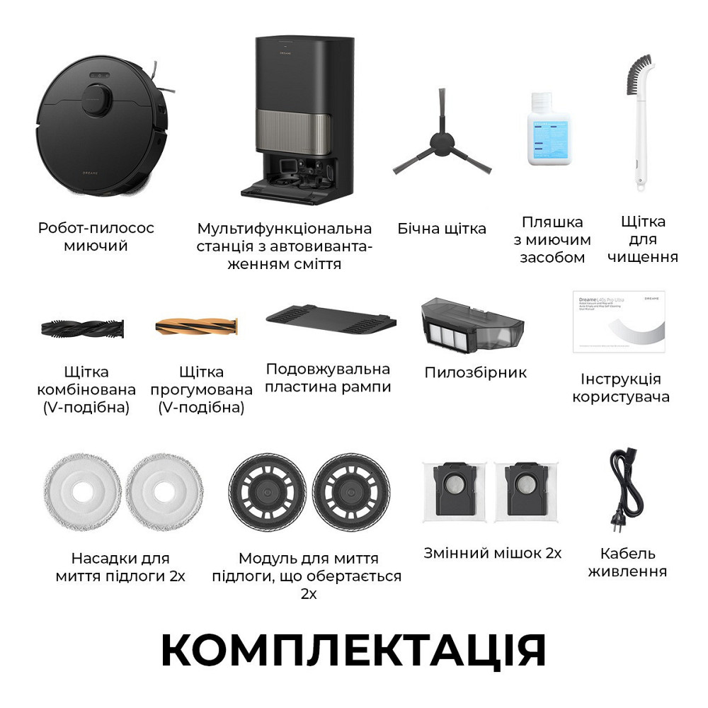 Робот-пилосос Dreame Bot L40s Pro Ultra Black (RLL74CE-Bl) ( Black ) Харків - фото 10