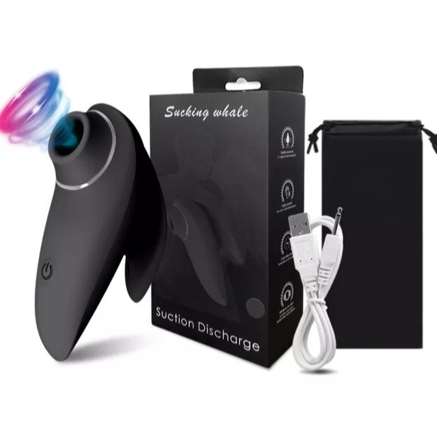 Вакуумний стимулятор чорний, довжина 10см, ширина 3,8см Київ - фото 1