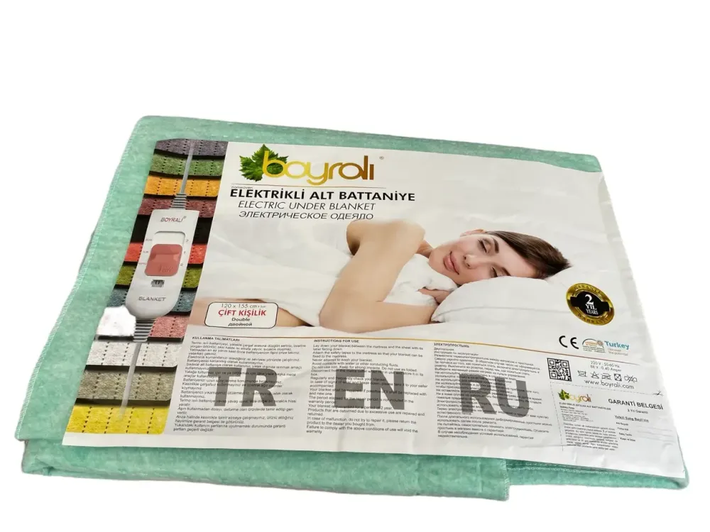 Електропростирадло Boyrali (Termosoft), 120х155 см, Туреччина. Оригінал. Бірюзовий Одеса - фото 1