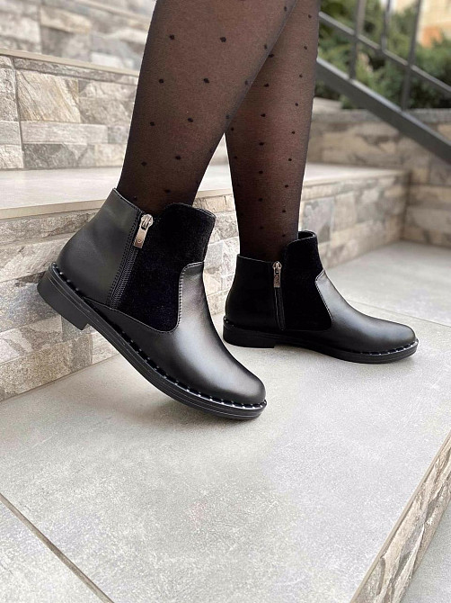 Жіночі черевики Odzi чорні натуральна шкіра висота 9см 36р.(2056) Коломыя - изображение 7