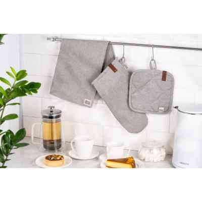 Кухонна прихватка Ardesto Oliver сірий 20х20см, 100% бавовна (ART04OD) Вінниця