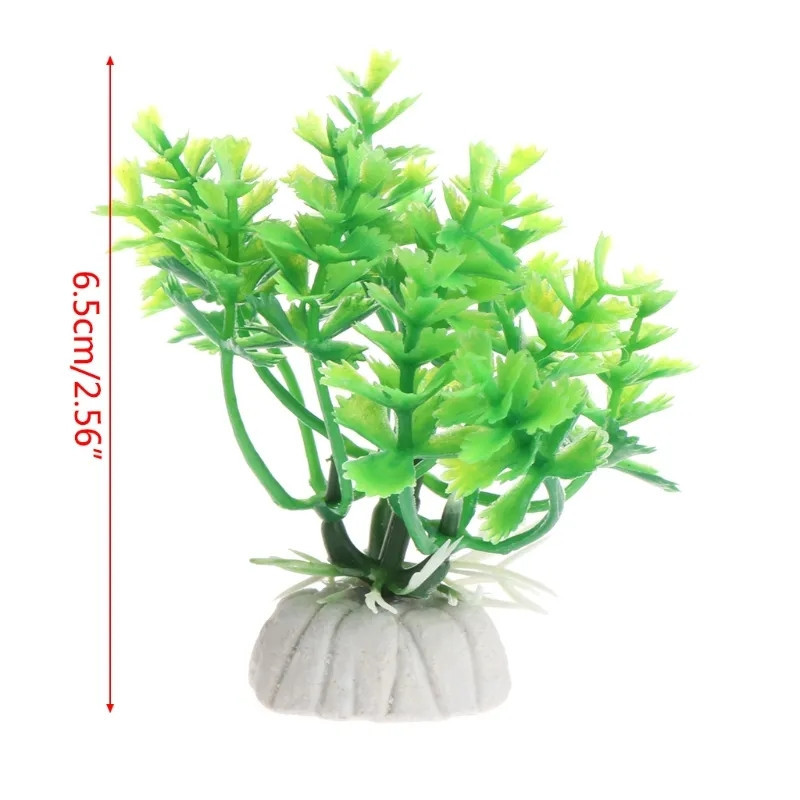 Искусственные растения для аквариума - высота 6,5см, пластик Киев - изображение 1