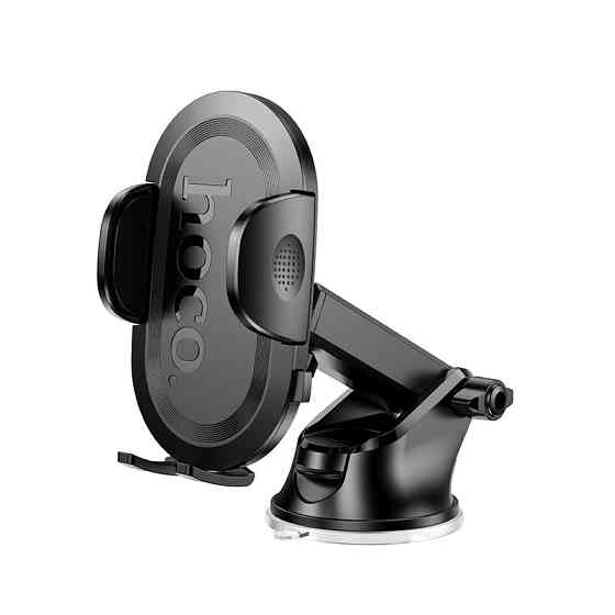 Автотримач для телефона HOCO H54 Brusco ultra-thin push-type car holder(center console) Black Одеса