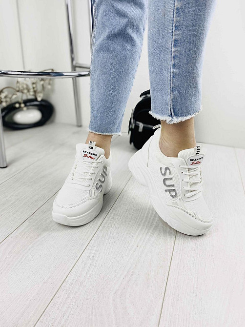 No brend Кросівки жіночі 189-5 білі (весна-літо, сітка+еко-шкіра) (3171) 37р.38р.39р. Коломыя - изображение 2