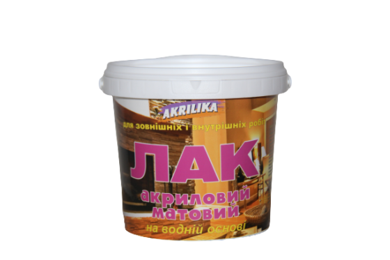 Лак акриловий 1.0кг матовий Akrilika Харків