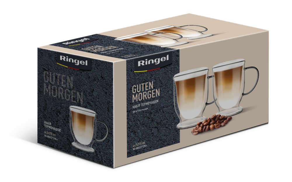 Набір чашок з подвійною стінкою Ringel Guten Morgen, 2х370 мл (7004847) Київ - фото 4
