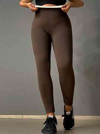 Лосины женские Black Cyclone 316 утепленные с широким поясом коричневые, коричневый, ML Киев