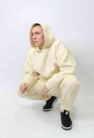 Чоловічий спортивний теплий костюм на флісі Молочний 54 Харків