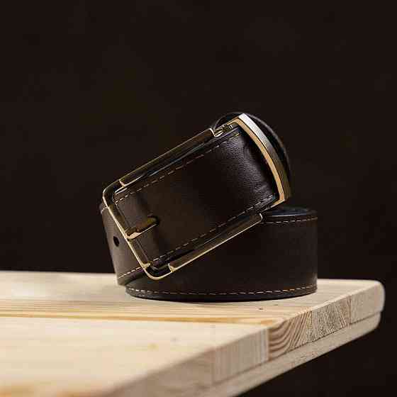 Ремінь брючний двосторонній чоловічий Grande Pelle 11155 Коричневий і Чорний Київ