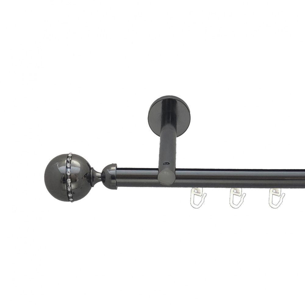 Карниз Orvit Кортеза металевий однорядний циліндр+профіль (16 см) профільна труба  Онікс 19 мм 240 см (6678591) Львів - фото 1