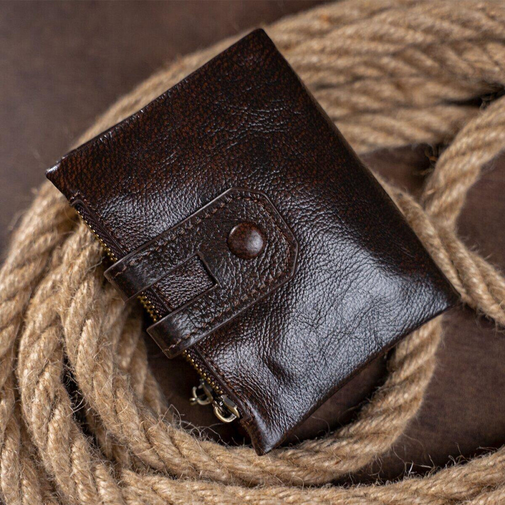 Гаманець Vintage 14602 шкіряний Коричневий Київ - фото 8