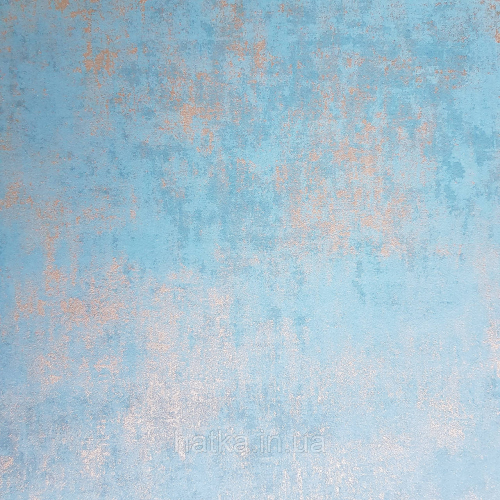 Шпалери флізелінові еко Casadeco Stone 0.53х10 м під венеціанську штукатурку бірюзовий з золотом з перламутром Київ - фото 2