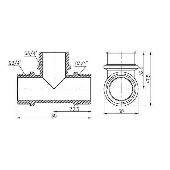 Тройник Thermo Alliance Forte 3/4" НН SF36720 Київ