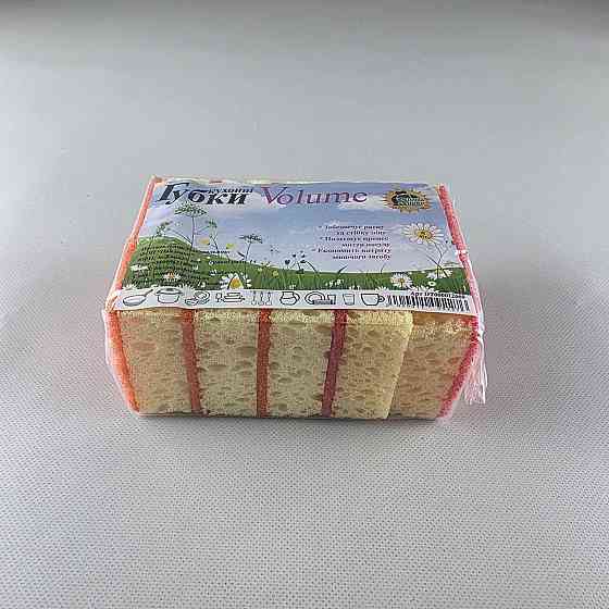 Губка кухонна для посуду 5 шт. Volume (Супер Торба) (1 пачка) Харків