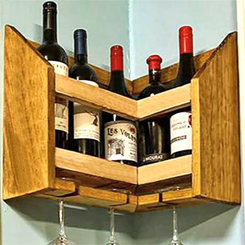 Настенная винная полка 