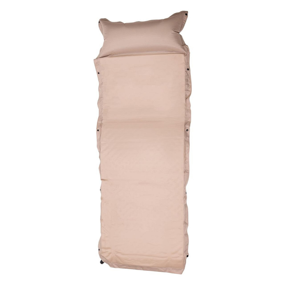 Туристичний матрас з надувним підголовником 175х65 см бежевий Київ - фото 7