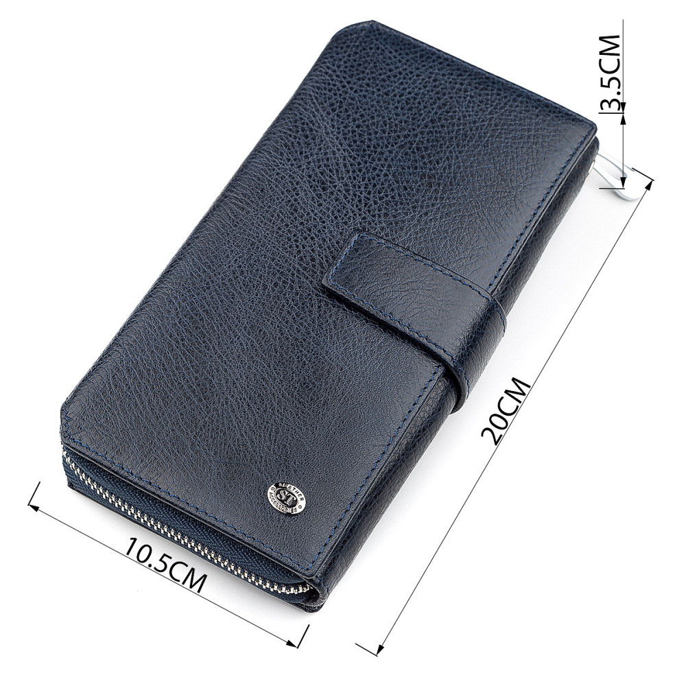 Мужской кошелек кожа Синий (ST Leather) Киев - изображение 7