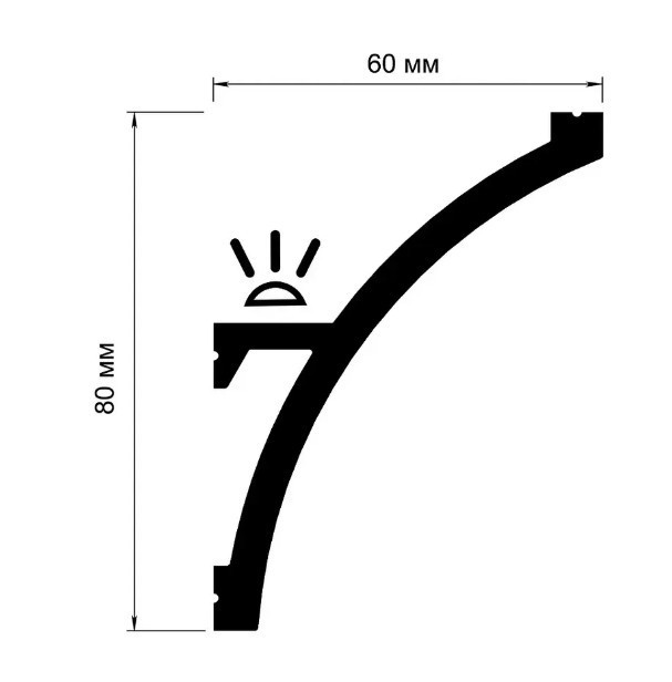 Карниз полімерний Grand Decor KH 921 2000х80х60мм Дніпро - фото 4