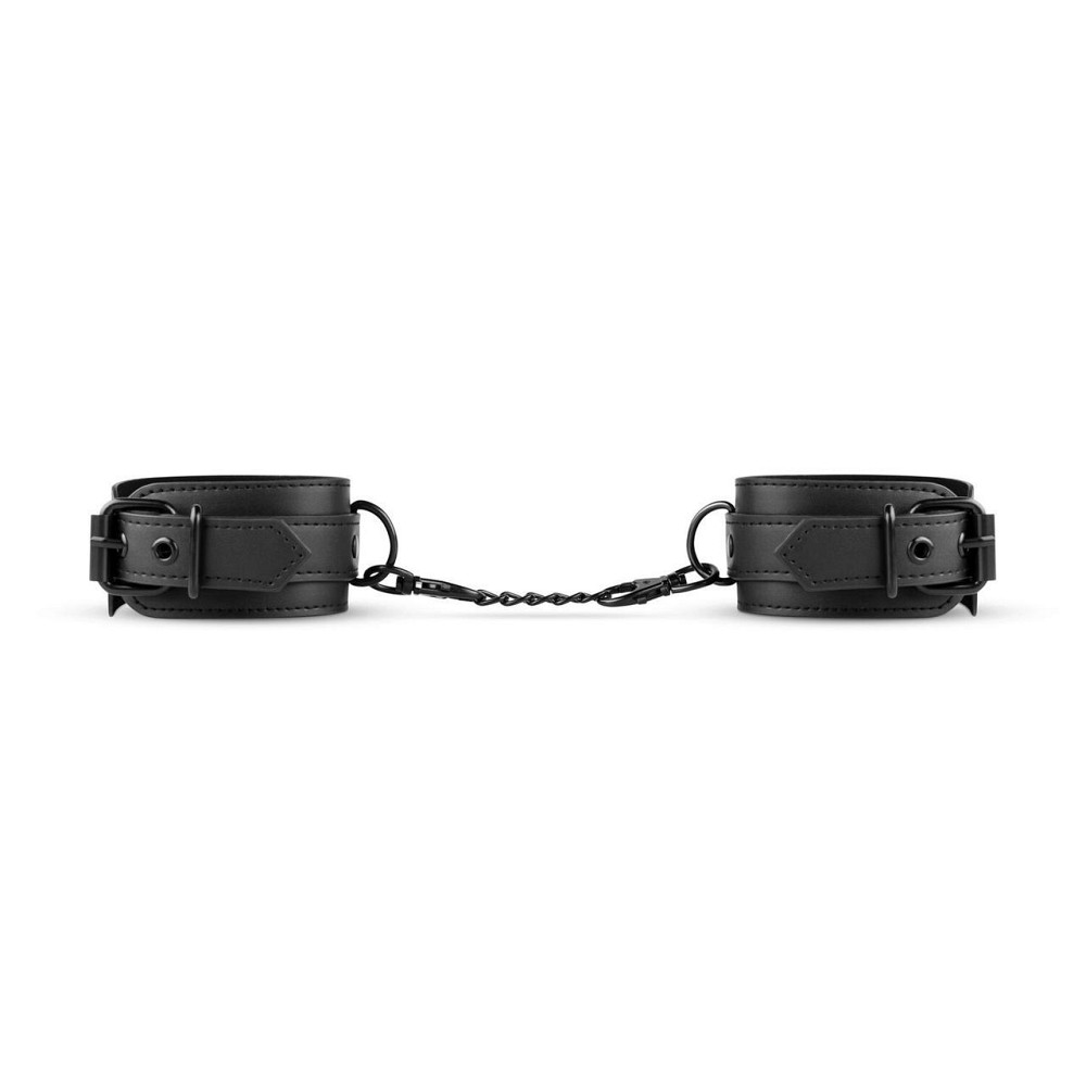 Наручники Bedroom Fantasies: Faux Leather Handcuffs One Size, чорні Sex Aura Київ - фото 3