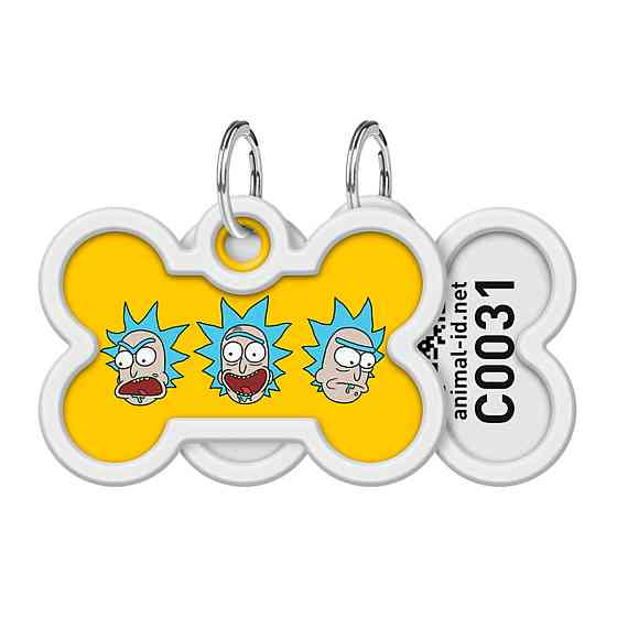 Адресник для собак и кошек металлический WAUDOG Smart ID с QR паспортом, рисунок 